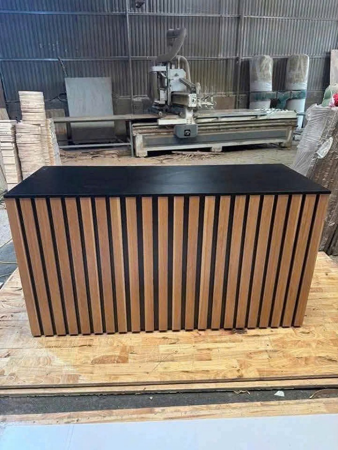 Bàn thu ngân gỗ mdf nan sóng G04