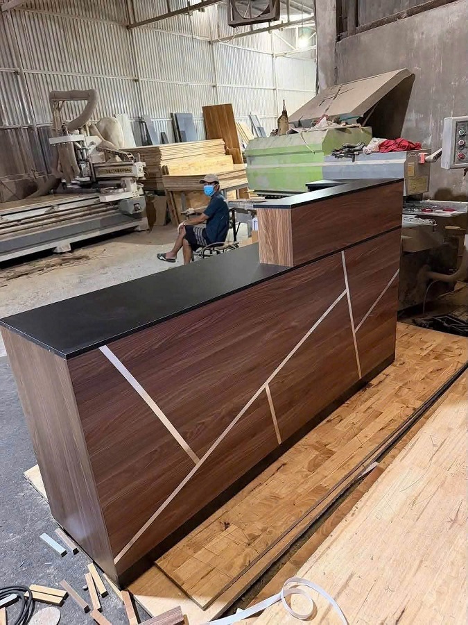 Bàn lễ tân dài 2m gỗ MDF G01