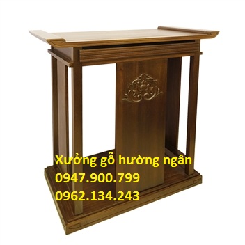 Bàn thờ phật gỗ hương kiểu sen 1m07 BT221