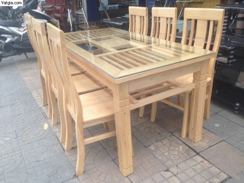 Bộ bàn ghế ăn 6 ghế gỗ sồi nga BGA28