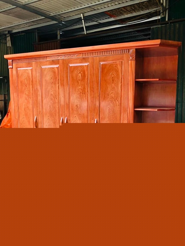 Tủ áo 4 buồng có kệ góc gỗ Đinh Hương TAG64