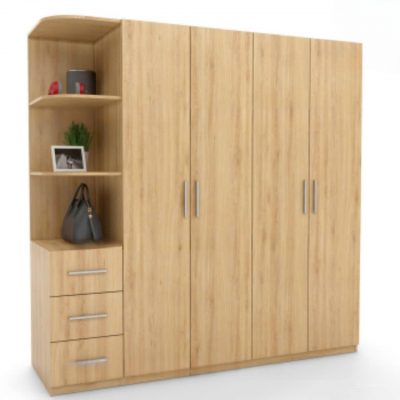 Tủ áo có góc trái gỗ MDF CN37